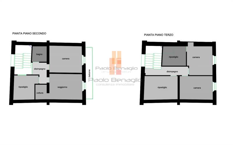 second and third floor