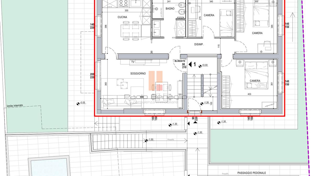 planimetria piano rialzato